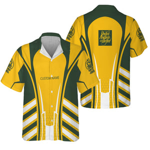 Railspirit Personalized New York, New Haven and Hartford Railroad Hawaiian Shirt Striped Railroad Style New Haven Railroad Train Shirt All Over Print