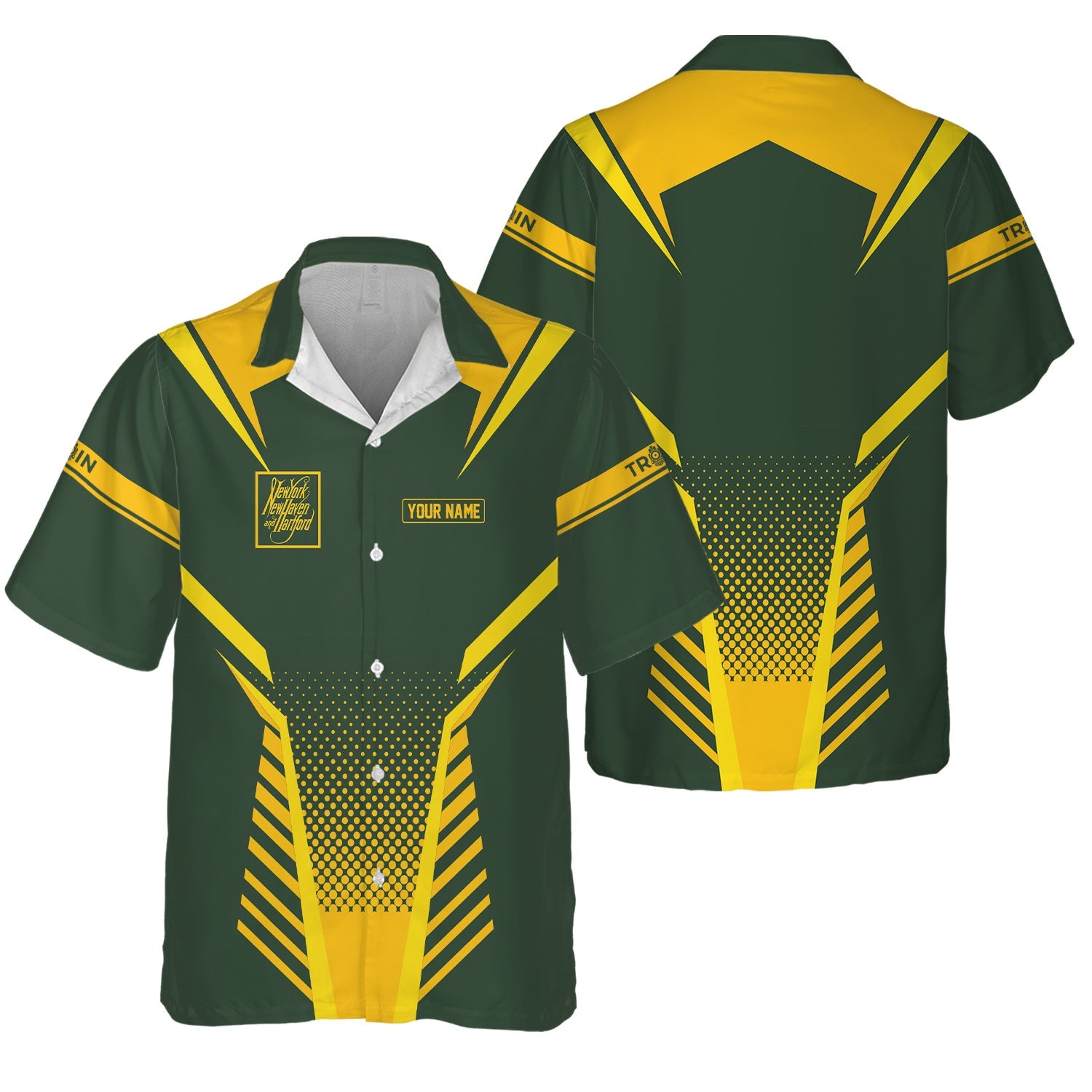 Railspirit Personalized New York, New Haven and Hartford Railroad Hawaiian Shirt Unisex New Haven Railroad Train Shirt All Over Print