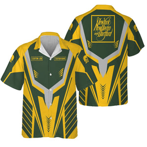Railspirit Personalized New York, New Haven and Hartford Railroad Hawaiian Shirt Workwear-Inspired Custom Position New Haven Railroad Train Shirt