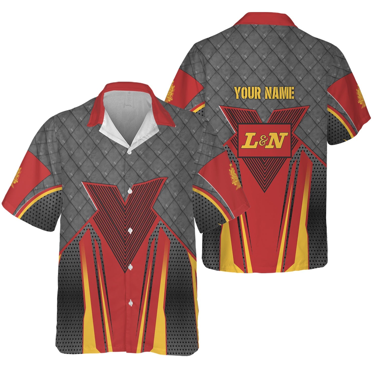 Railspirit Personalized Louisville and Nashville Railroad Hawaiian Shirt Rugged Steel Vibes L&N Train Shirt All Over Print