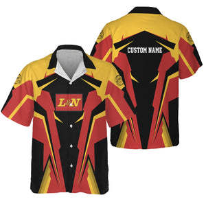 Railspirit Personalized Louisville and Nashville Railroad Hawaiian Shirt L&NStrong Line Style Train Unisex Shirt All Over Print