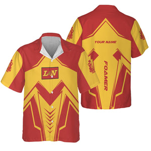 Railspirit Personalized Louisville and Nashville Railroad Hawaiian Shirt Railway Trainspotter Style L&N Shirt Gift Idea For Foamers