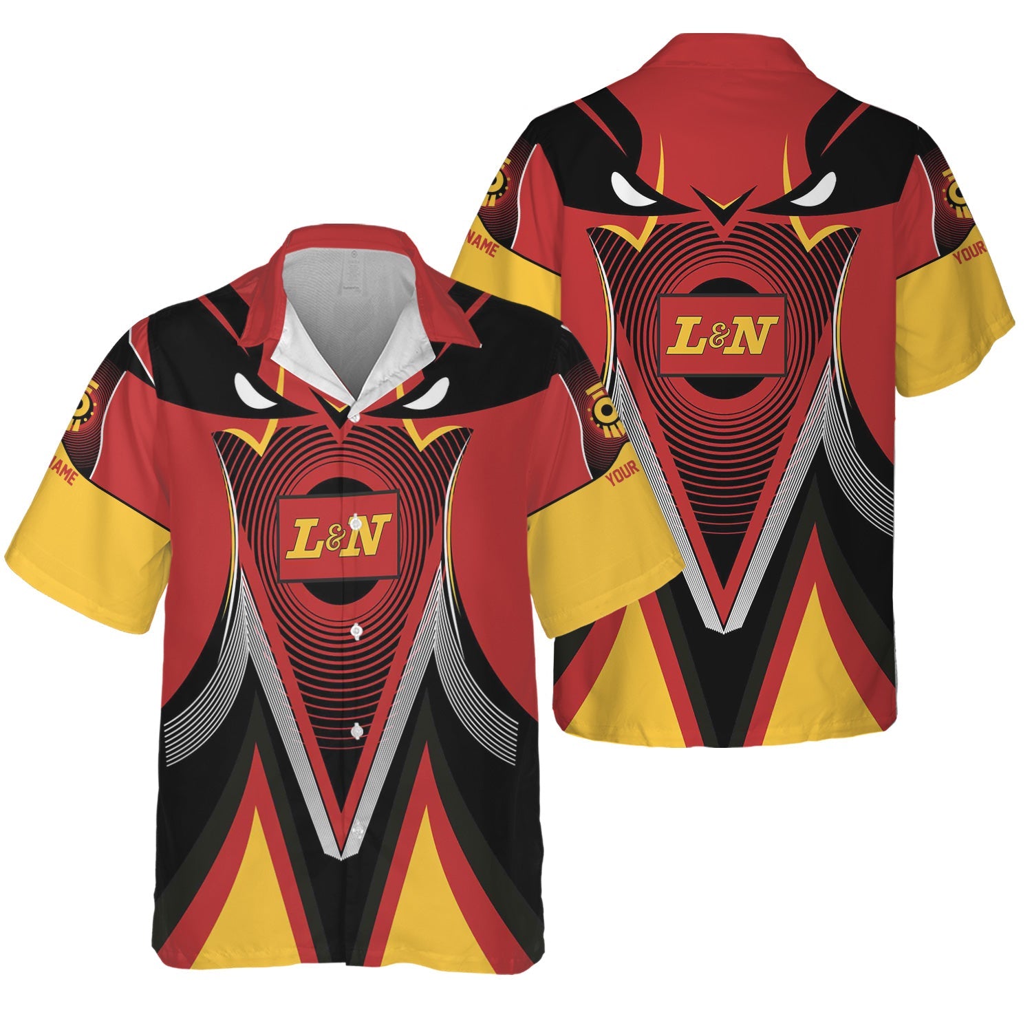 Railspirit Personalized Louisville and Nashville Railroad Hawaiian Shirt Vibrant Graphic Pattern L&N Shirt For Train Enthusiasts