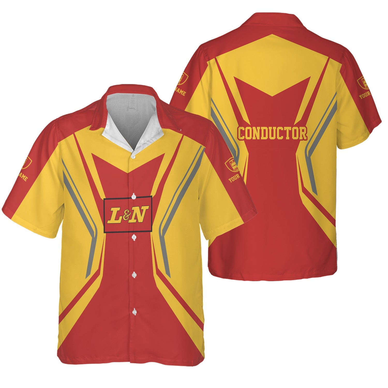 Railspirit Personalized Louisville and Nashville Railroad Hawaiian Shirt Unique Style with Custom Job L&N Train Shirt