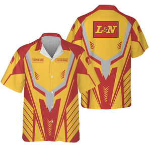 Railspirit Personalized Louisville and Nashville Railroad Hawaiian Shirt Workwear-Inspired with Custom Position L&N Train Shirt