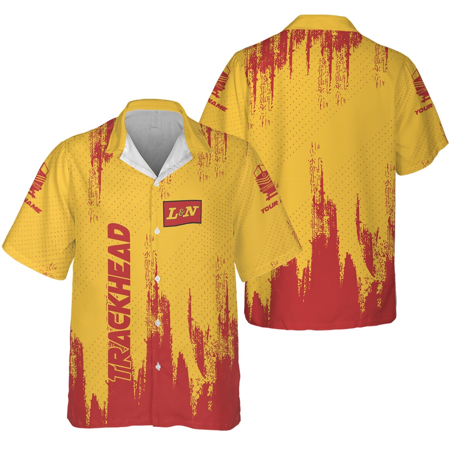 Railspirit Personalized Louisville and Nashville Railroad Hawaiian Shirt Paint Impact Design L&N Train Shirt for Trackhead