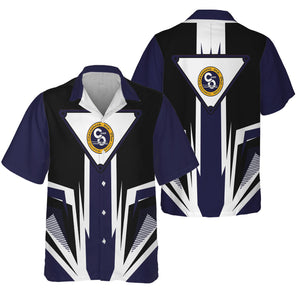 Railspirit Chesapeake and Ohio Railway Hawaiian Shirt Bold Graphic Style C&O All Over Printed Shirt