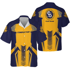 Railspirit Personalized Chesapeake and Ohio Railway Hawaiian Shirt Standout Style with Custom Position C&O Train Shirt