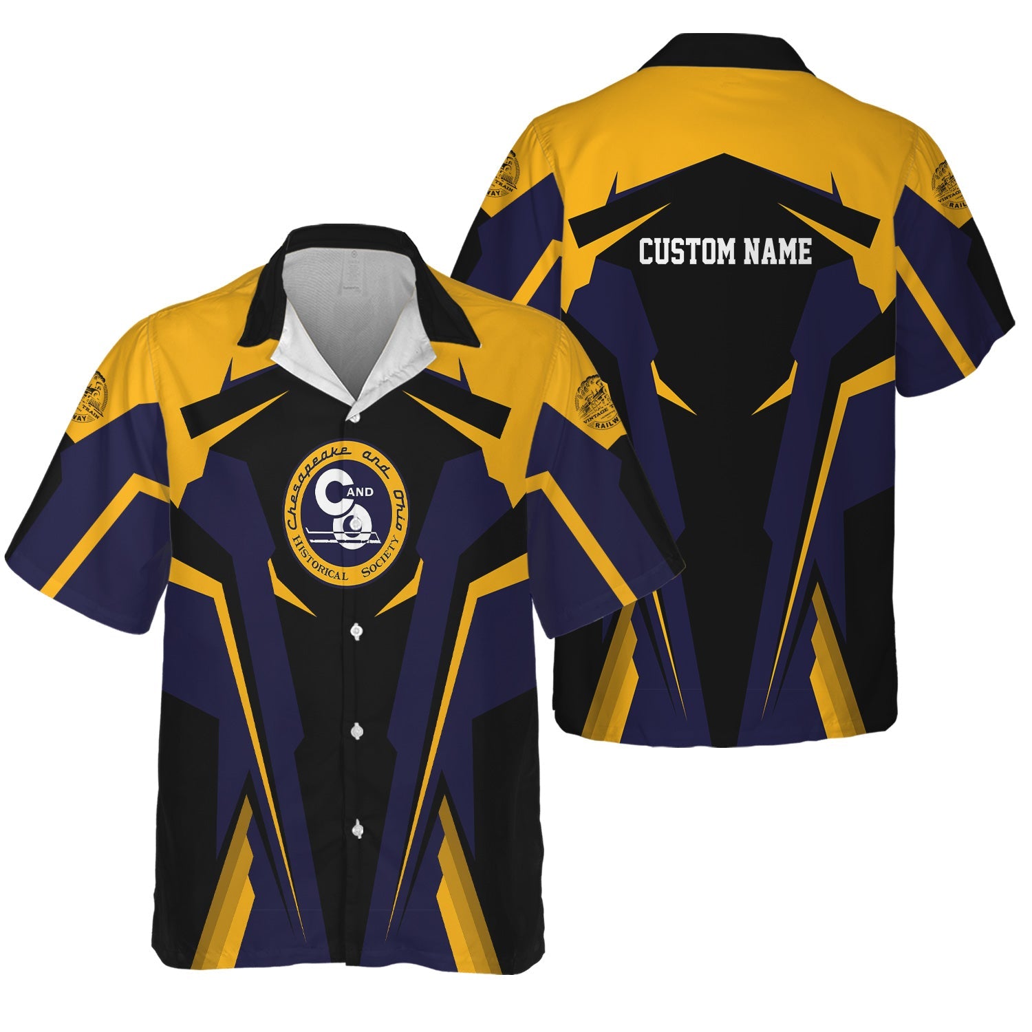 Railspirit Personalized Chesapeake and Ohio Railway Hawaiian Shirt C&OStrong Line Style Train Unisex Shirt All Over Print