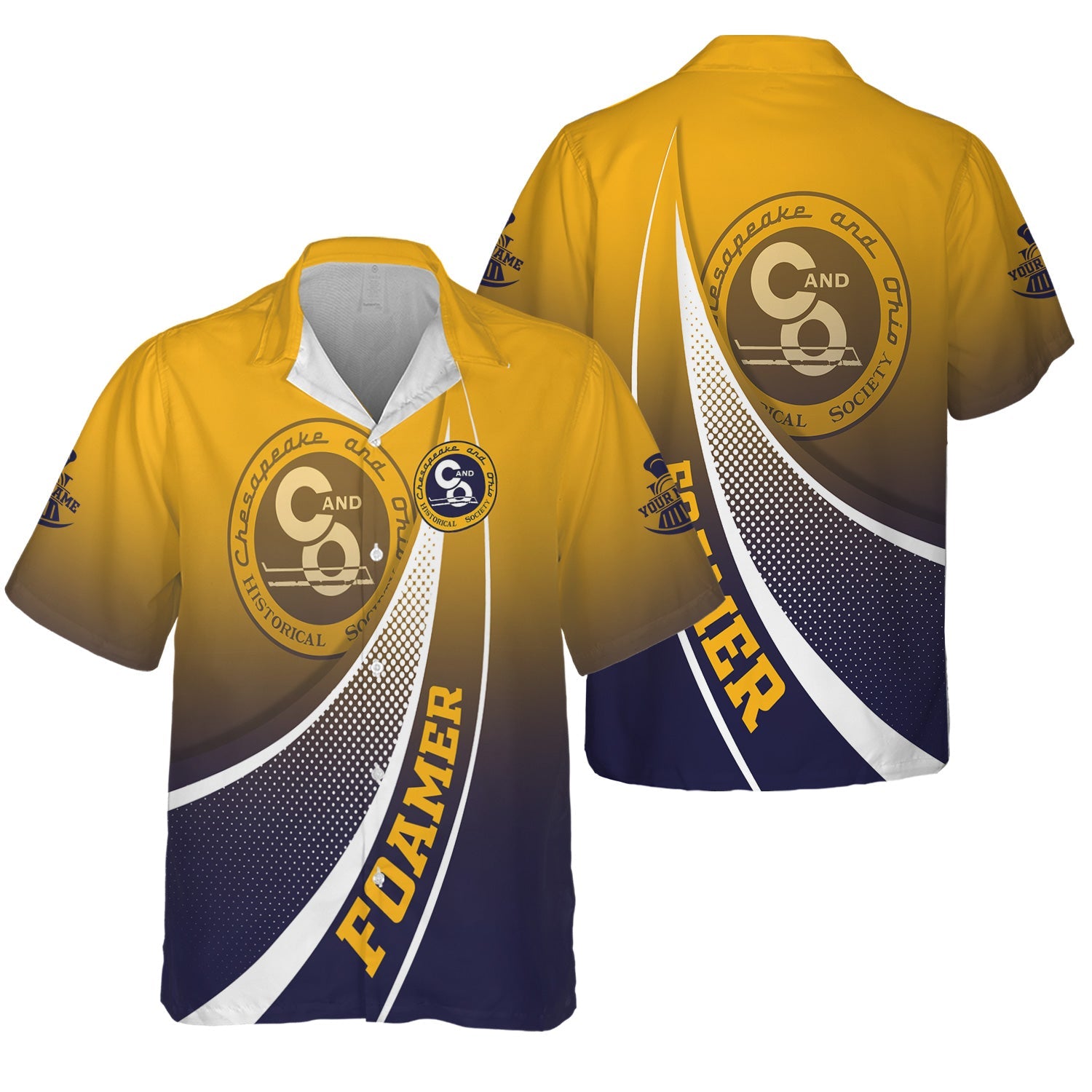 Railspirit Personalized Chesapeake and Ohio Railway Hawaiian Shirt Railway-Themed Style C&O Shirt Gift Idea For Trainspotter