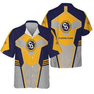 Railspirit Personalized Chesapeake and Ohio Railway Hawaiian Shirt Engine-Inspired Style C&O Train Shirt for Railroad Fanatic