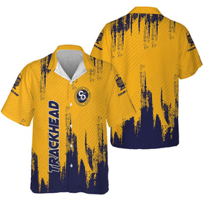 Railspirit Personalized Chesapeake and Ohio Railway Hawaiian Shirt Paint Impact Design C&O Train Shirt for Trackhead