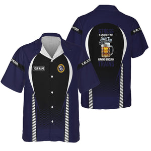 Railspirit Personalized Chesapeake and Ohio Railway Hawaiian Shirt Stress Is Caused By Not Having Enough Trains C&O Shirt All Over Print