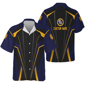 Railspirit Personalized Chesapeake and Ohio Railway Hawaiian Shirt Lightning-Edge Design C&O Train Shirt For Railroad Lovers