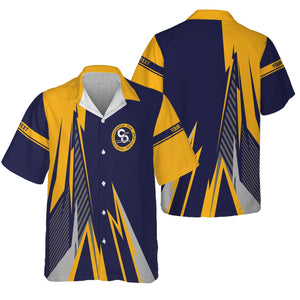 Railspirit Personalized Chesapeake and Ohio Railway Hawaiian Shirt Lightning-Inspired Railway Style C&O Shirt For Train Lovers