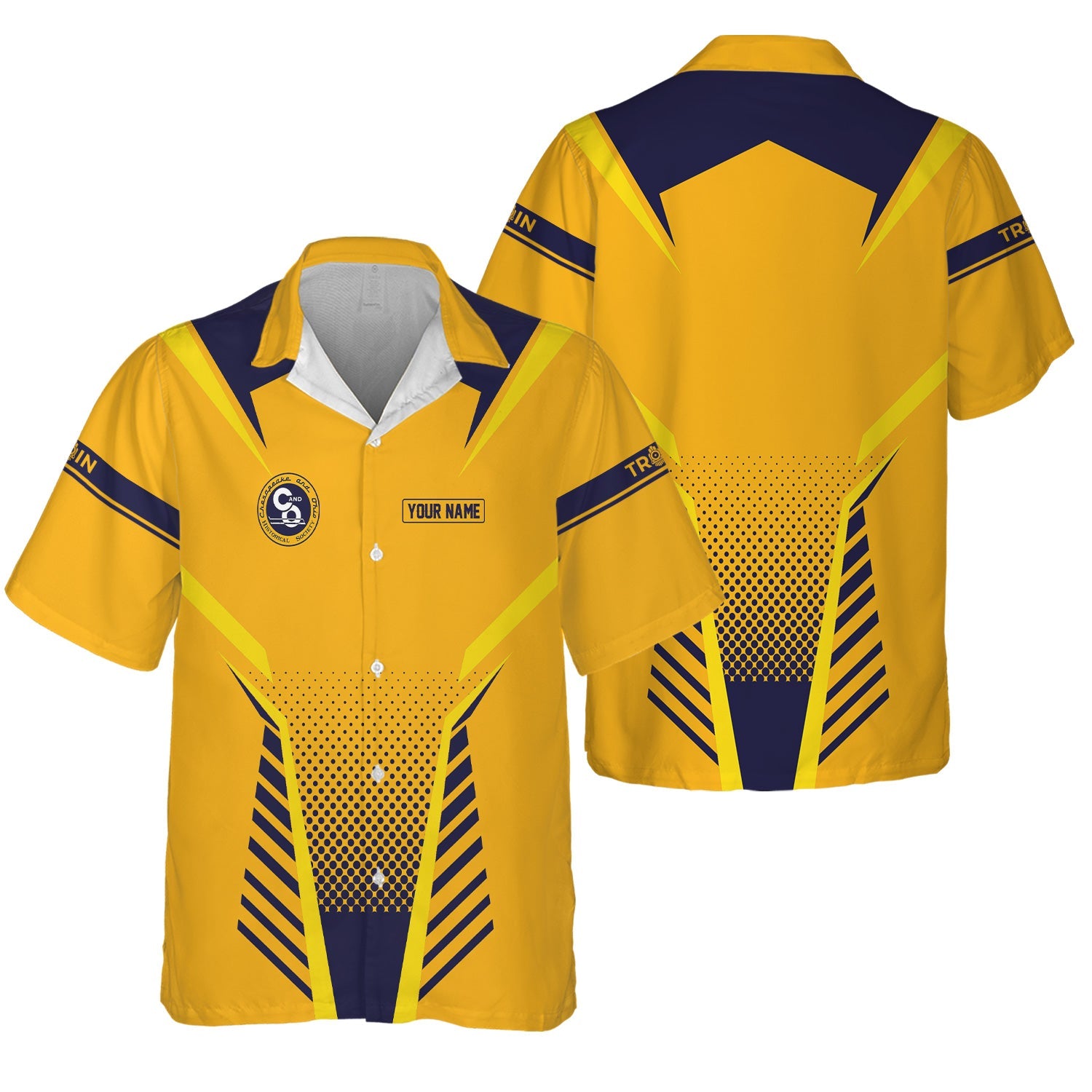 Railspirit Personalized Chesapeake and Ohio Railway Hawaiian Shirt Unisex C&O Train Shirt All Over Print