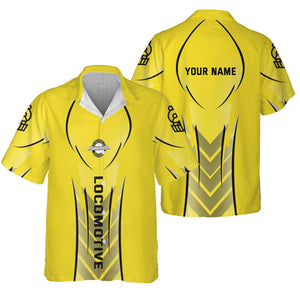 Railspirit Personalized Clinchfield Railroad Hawaiian Shirt Striking Line Style Train Shirt For Locomotive Lovers