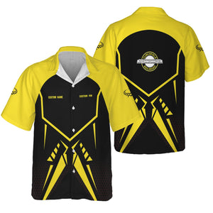 Railspirit Personalized Clinchfield Railroad Hawaiian Shirt Vibriant Style with Custom Position Train Shirt