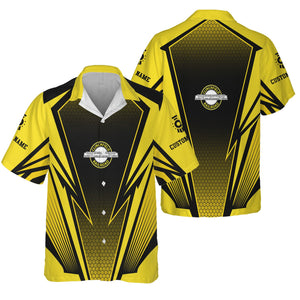 Railspirit Personalized Clinchfield Railroad Hawaiian Shirt Lightning Graphic Style Shirt Gift Idea For Train Lover