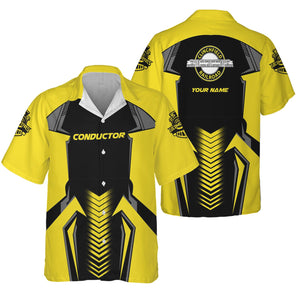 Railspirit Personalized Clinchfield Railroad Hawaiian Shirt Standout Style with Custom Position Train Shirt