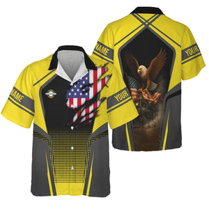 Railspirit Personalized Clinchfield Railroad Hawaiian Shirt American Eagle Vintage Train Shirt