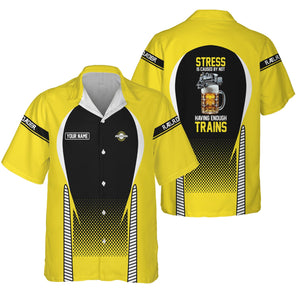 Railspirit  Personalized  Clinchfield Railroad Hawaiian Shirt  Stress Is Caused By Not Having Enough Trains  Shirt All Over Print