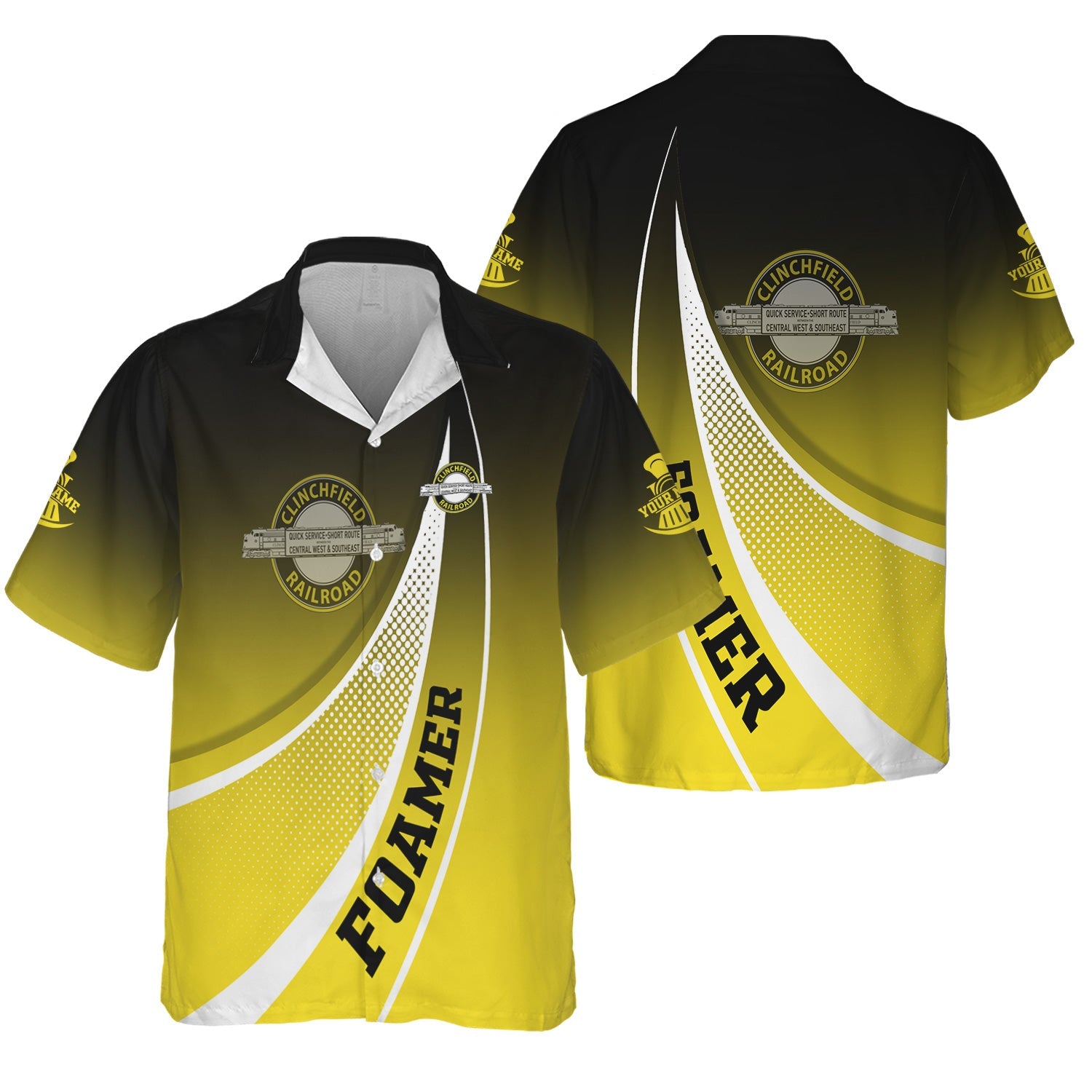 Railspirit Personalized Clinchfield Railroad Hawaiian Shirt Railway-Themed Style Shirt Gift Idea For Trainspotter