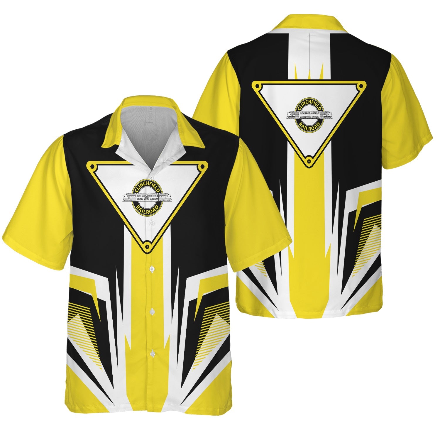 Railspirit Clinchfield Railroad Hawaiian Shirt Bold Graphic Style All Over Printed Shirt