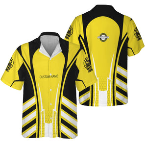 Railspirit Personalized Clinchfield Railroad Hawaiian Shirt Striped Railroad Style Train Shirt All Over Print