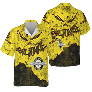 Railspirit Personalized Clinchfield Railroad Hawaiian Shirt Torn Graphic Style Train Shirt For Rail Junkie
