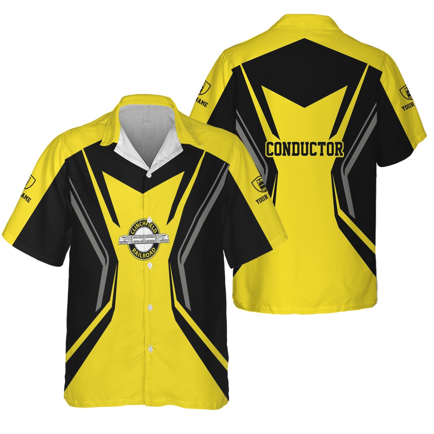 Railspirit Personalized Clinchfield Railroad Hawaiian Shirt Unique Style with Custom Job Train Shirt