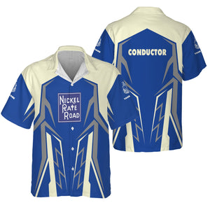 Railspirit Personalized New York, Chicago and St. Louis Railroad Hawaiian Shirt Futuristic Design with Custom Job Nickel Plate Road Train Shirt