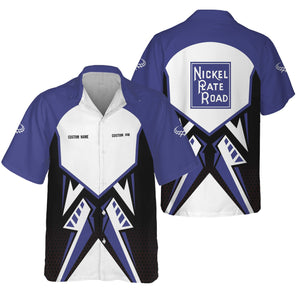 Railspirit Personalized New York, Chicago and St. Louis Railroad Hawaiian Shirt Vibriant Style with Custom Position Nickel Plate Road Train Shirt