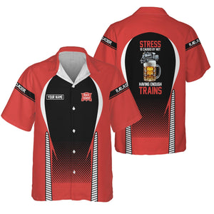 Railspirit  Personalized  Chicago, Rock Island and Pacific Railroad Hawaiian Shirt  Stress Is Caused By Not Having Enough Trains Rock Island Railroad Shirt All Over Print