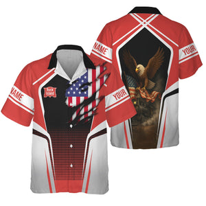 Railspirit Personalized Chicago, Rock Island and Pacific Railroad Hawaiian Shirt American Eagle Vintage Train Rock Island Railroad Shirt