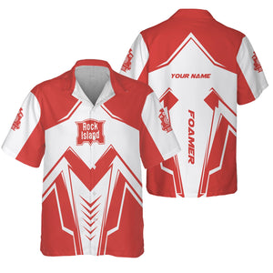 Railspirit Personalized Chicago, Rock Island and Pacific Railroad Hawaiian Shirt Railway Trainspotter Style Rock Island Railroad Shirt