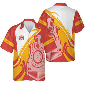 Railspirit Personalized Chicago, Rock Island and Pacific Railroad Hawaiian Shirt Flame-Inspired Style Rock Island Railroad Shirt