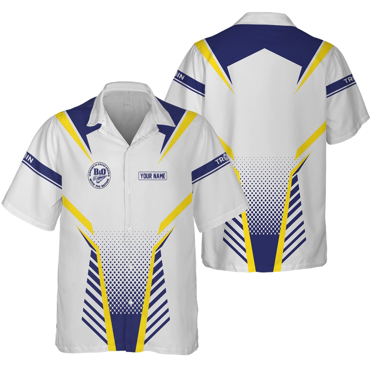 Railspirit Personalized B&O Great States Railroad Hawaiian Shirt Unisex Train Shirt All Over Print