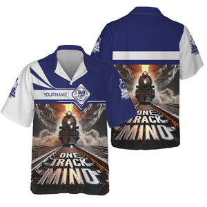 Railspirit Personalized B&O Great States Railroad Hawaiian Shirt One Track Mind Train Printed Shirt