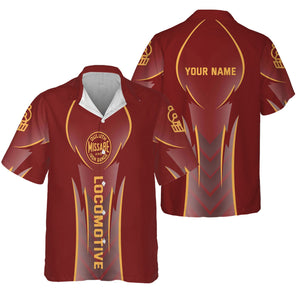 Railspirit Personalized Duluth, Missabe, & Iron Range Railroad Hawaiian Shirt Striking Line Style Train Shirt For Locomotive Lovers