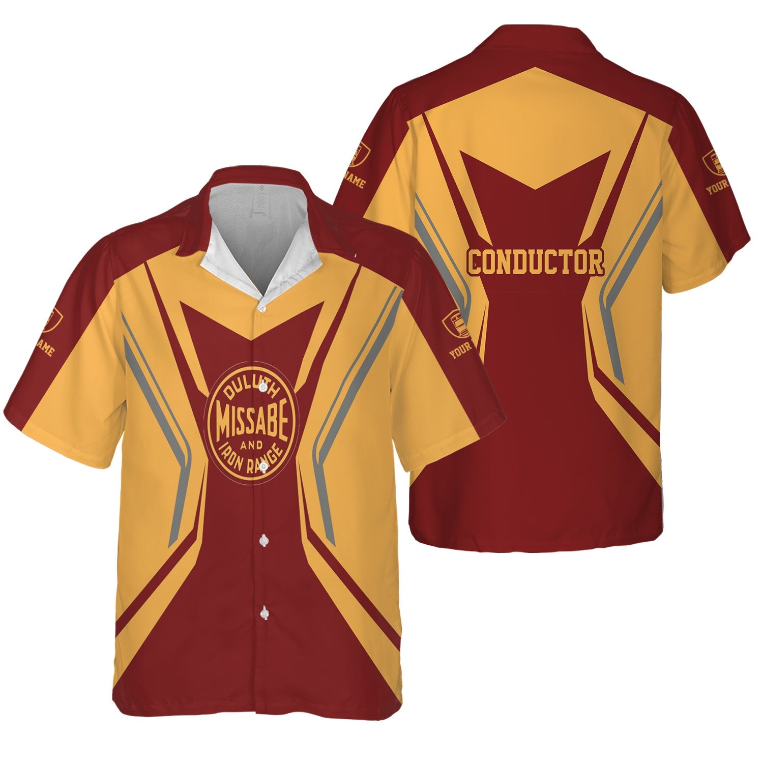 Railspirit Personalized Duluth, Missabe, & Iron Range Railroad Hawaiian Shirt Unique Style with Custom Job Train Shirt