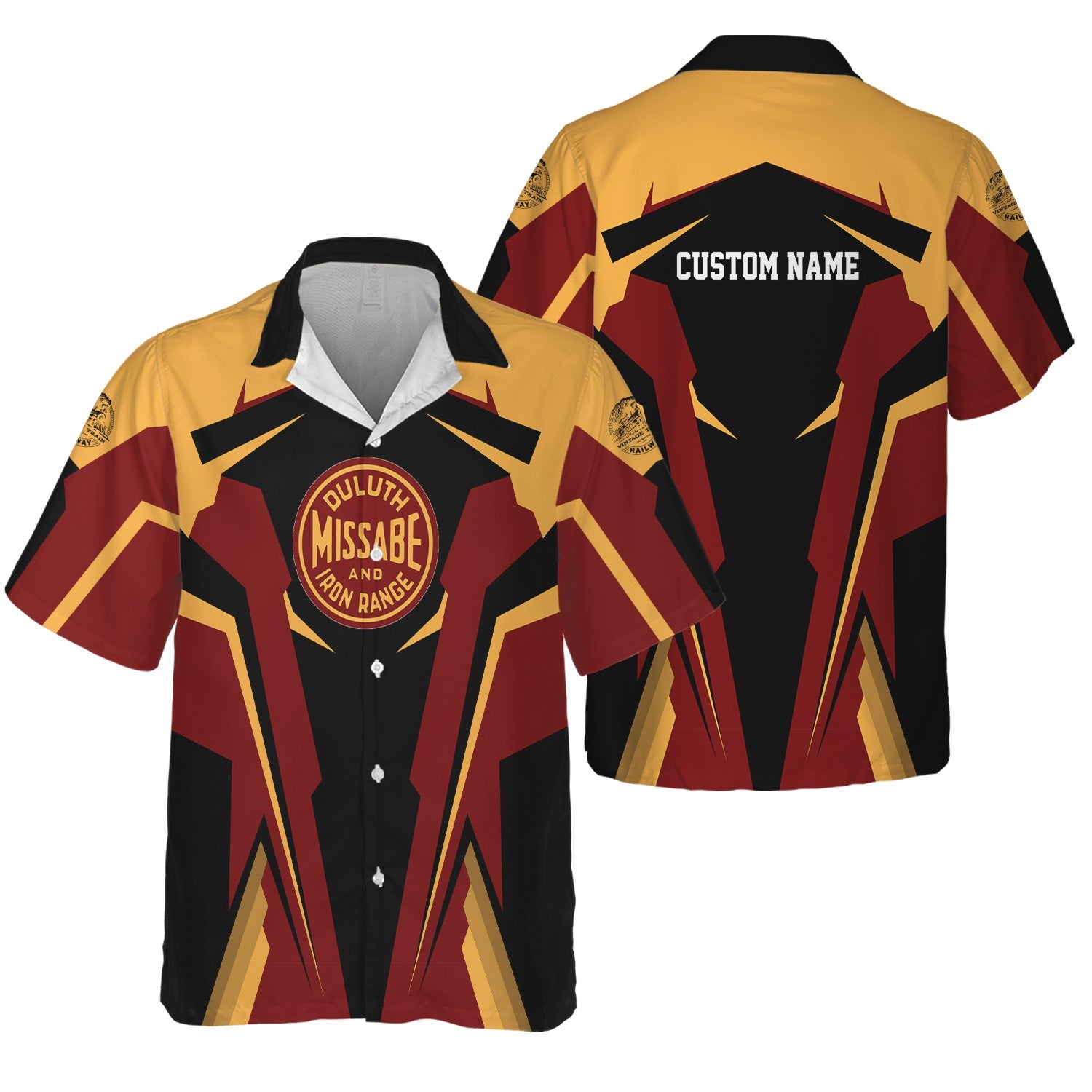 Railspirit Personalized Duluth, Missabe, & Iron Range Railroad Hawaiian Shirt Strong Line Style Train Unisex Shirt All Over Print