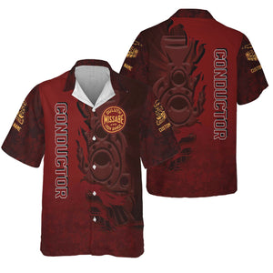 Railspirit Personalized Duluth, Missabe, & Iron Range Railroad Hawaiian Shirt Blazing Style with Custom Position Train Shirt