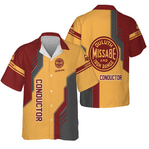 Railspirit Personalized Duluth, Missabe, & Iron Range Railroad Hawaiian Shirt Unique Railway Style with Custom Job Train Shirt
