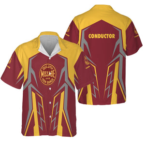 Railspirit Personalized Duluth, Missabe, & Iron Range Railroad Hawaiian Shirt Futuristic Design with Custom Job Train Shirt