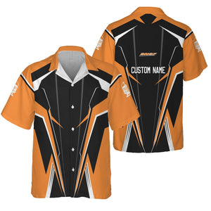 Railspirit Personalized BNSF Railway Hawaiian Shirt Lightning-Edge Design Train Shirt For Railroad Lovers