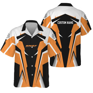 Railspirit Personalized BNSF Railway Hawaiian Shirt Strong Line Style Train Unisex Shirt All Over Print