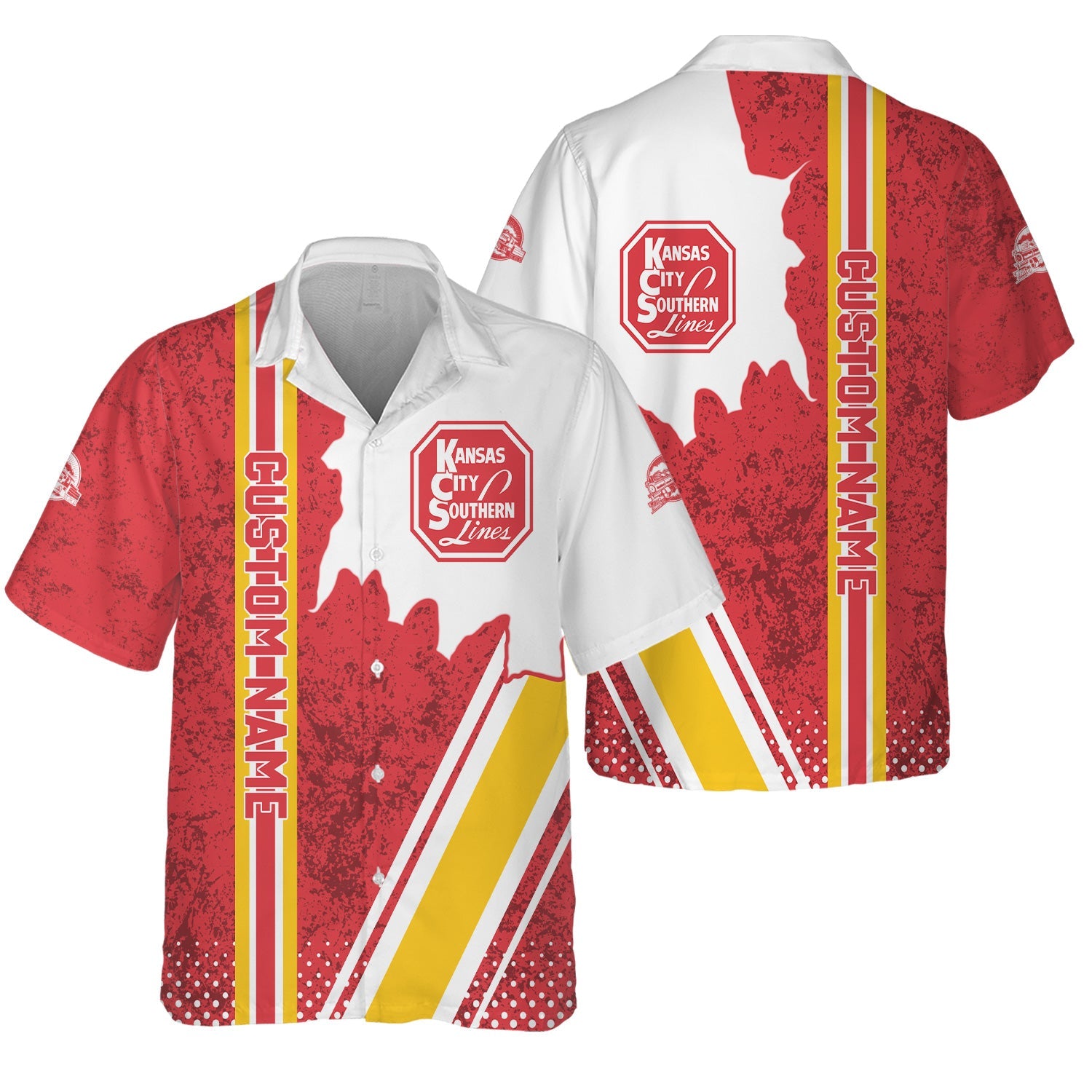 Railspirit Personalized Kansas City Southern Hawaiian Shirt All Over Printed Unisex Shirt