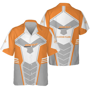 Railspirit Personalized BNSF Railway Hawaiian Shirt Engine-Inspired Style Train Shirt for Railroad Fanatic