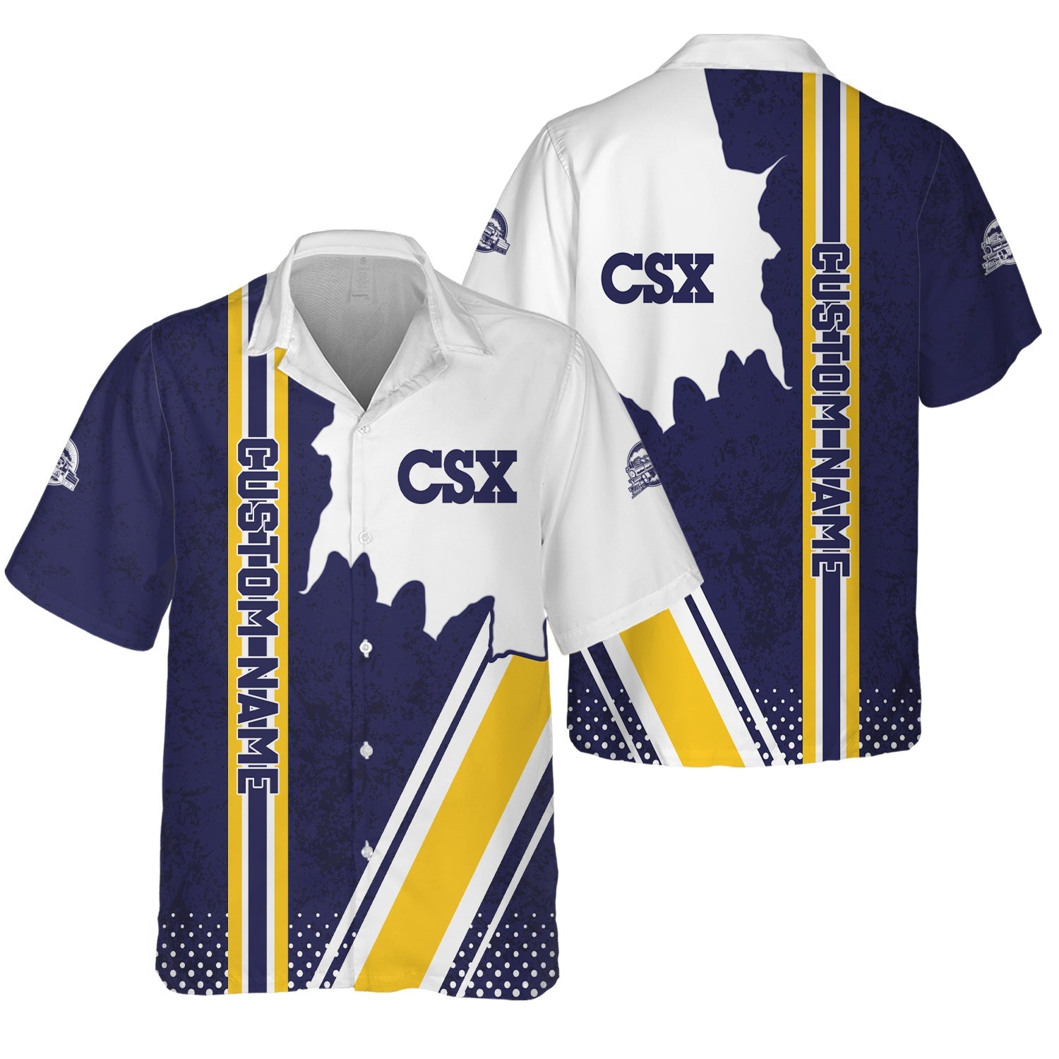 Railspirit Personalized CSX Transportation Railroad Hawaiian Shirt All Over Printed Unisex Shirt